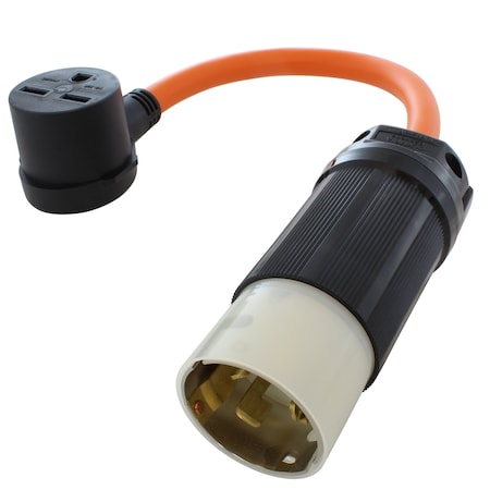 Ac Works Plug Adapter, STW, 6-30R, SS2-50P, 1.5 ft., Orange SS2630-018